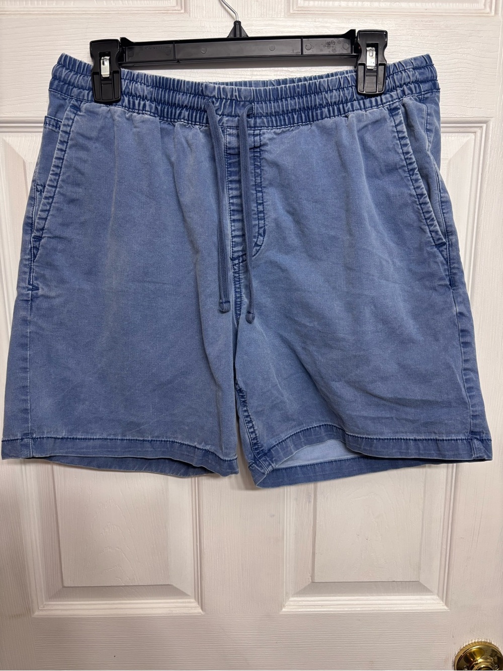 Vans Range Elastic Denim Shorts Men’s Medium Blue Chambray Drawstring Casual